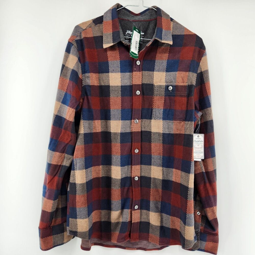 Flag & Anthem Men's Medium Cooperstown Hero Knit Flannel NWT
